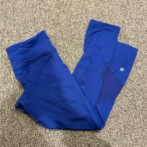 lululemon athletica Blue crop Leggings